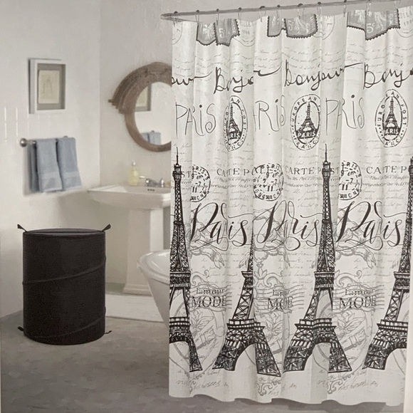 Eiffel Tower Paris Bathroom Ceramic Soap Dispenser Toothbrush Holder 2 Pieces - Picture 6 of 16